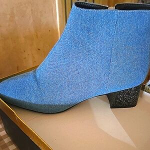 Blue Ankle Boots